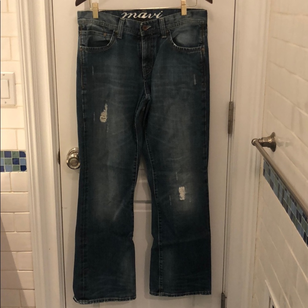 Designer Mavi denim distressed jean.Size 18 Lucas EUC